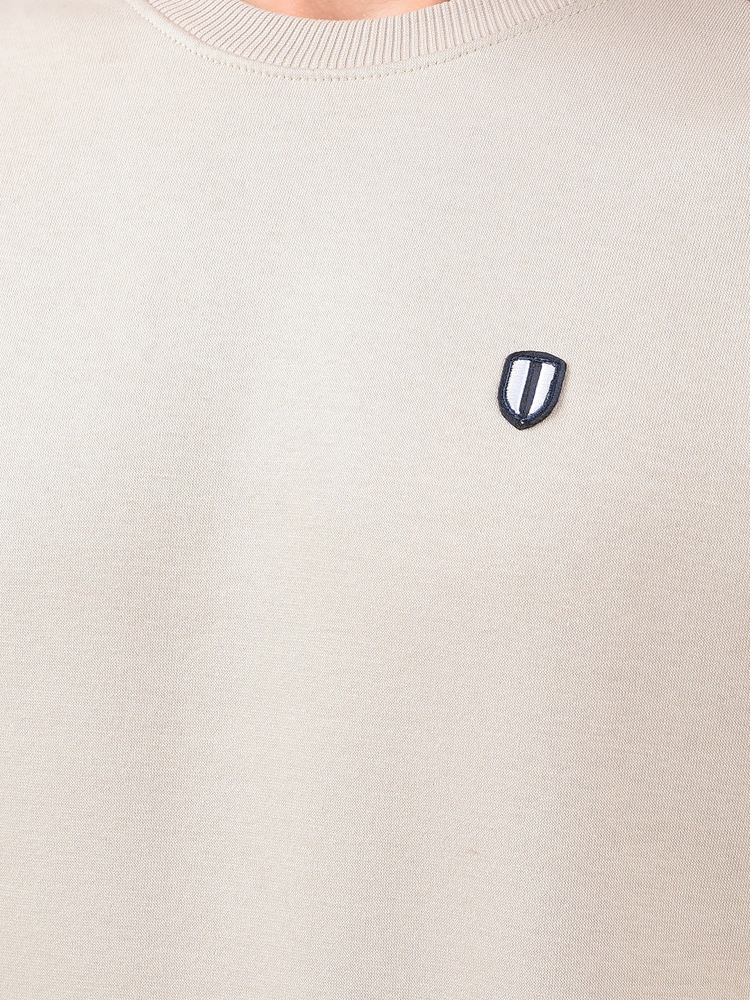 Numero Uno Men Color Block Beige Sweat Shirt